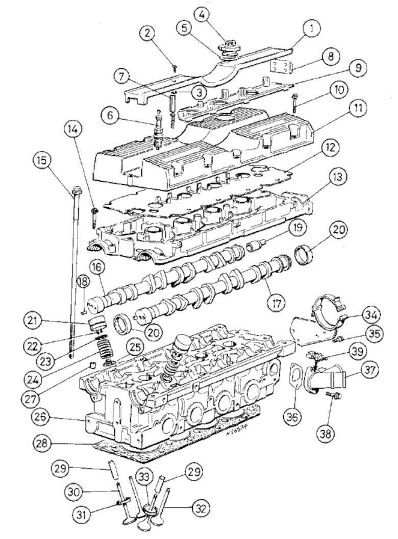 K16 - Engine of the ROVER 214 models except 214 S K16-Motor des 214 außer 214 S