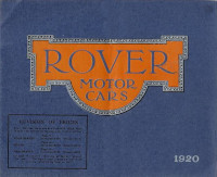 Cover Rover Catalogue 1920