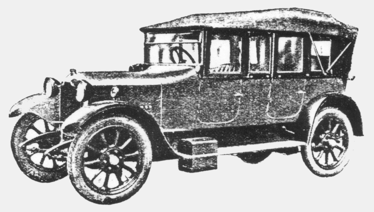 Allwetter- Verkleidung des 4-Sitzer 12hp Rover 1923