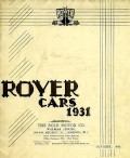 Rover Brochure 1931