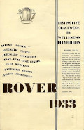Rover Coachwork Brochure 1933