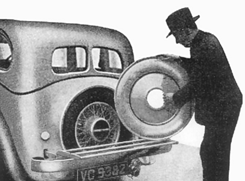 1932 Rover 'Ultimax' Reserverad-Unterbringung