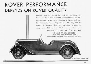 P1 Werbung (12hp Sports Tourer) 1934