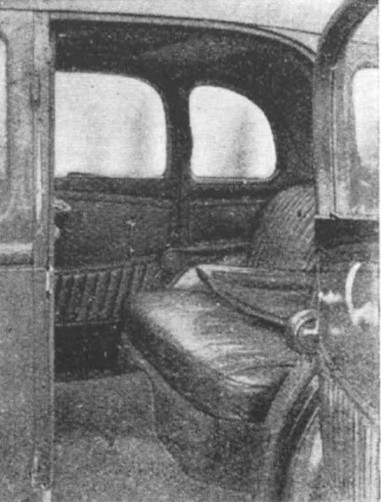 1938 16hp Saloon Interior Rear