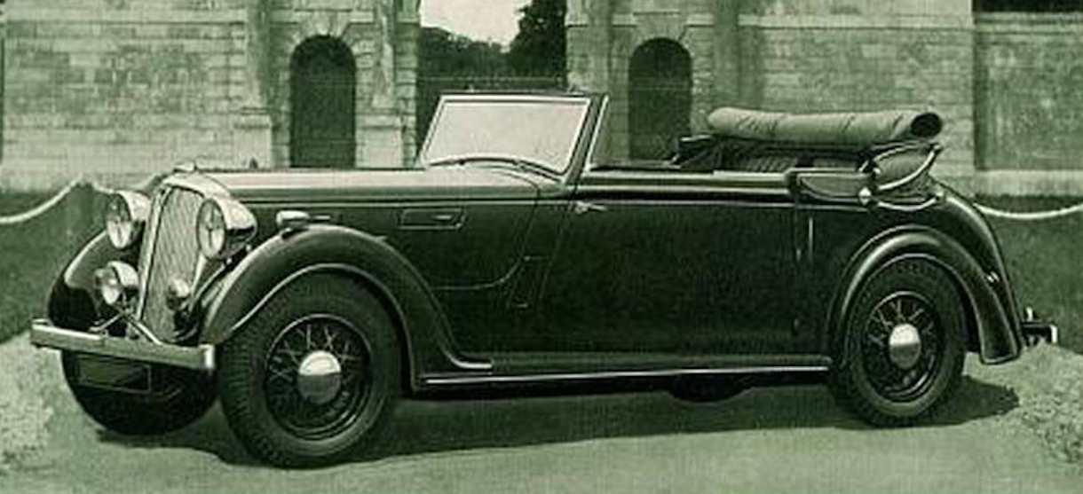 1938 Rover P2 Drophead Coupé, hood open