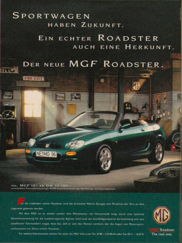 Werbung für MGF, 1996