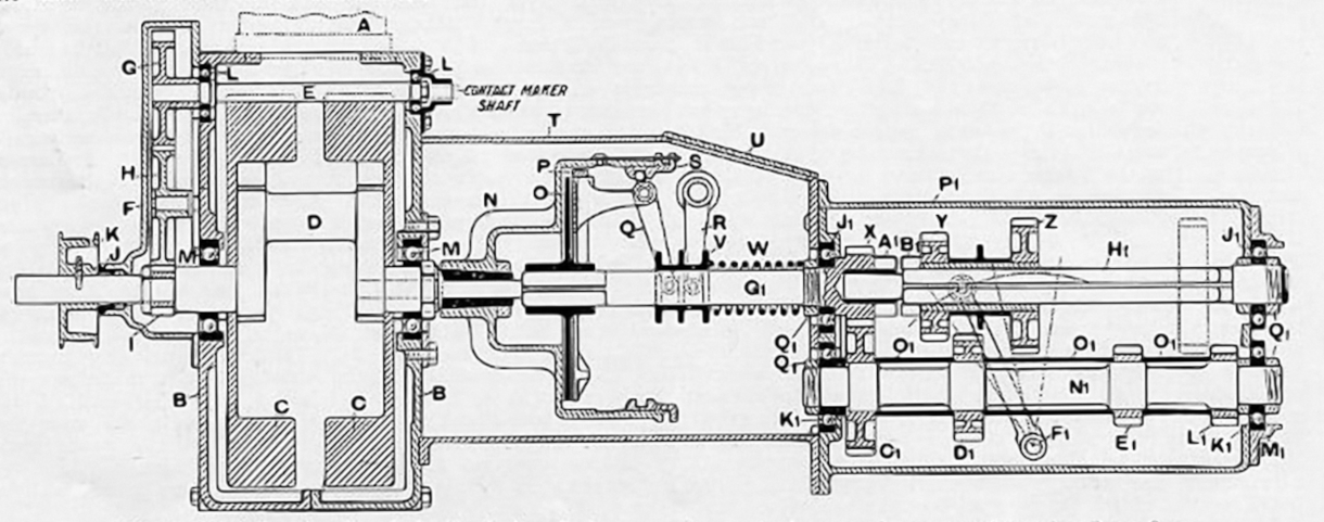 1904 8hp Motor-Kupplung-Getriebe-Block