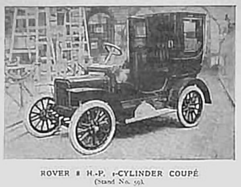 Rover 8hp Coupé, Modelljahr 1907