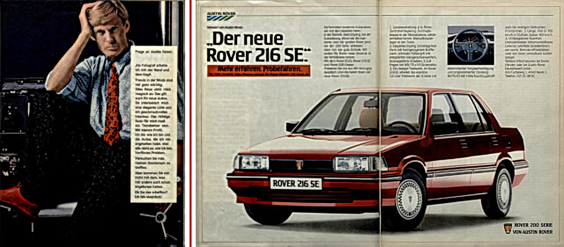 Werbung für Rover 216SE, 1985
