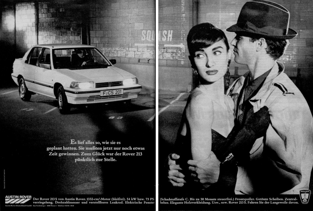 Werbung für Rover 213, 1986