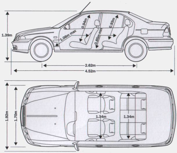 45 Dimensions 4door 2004