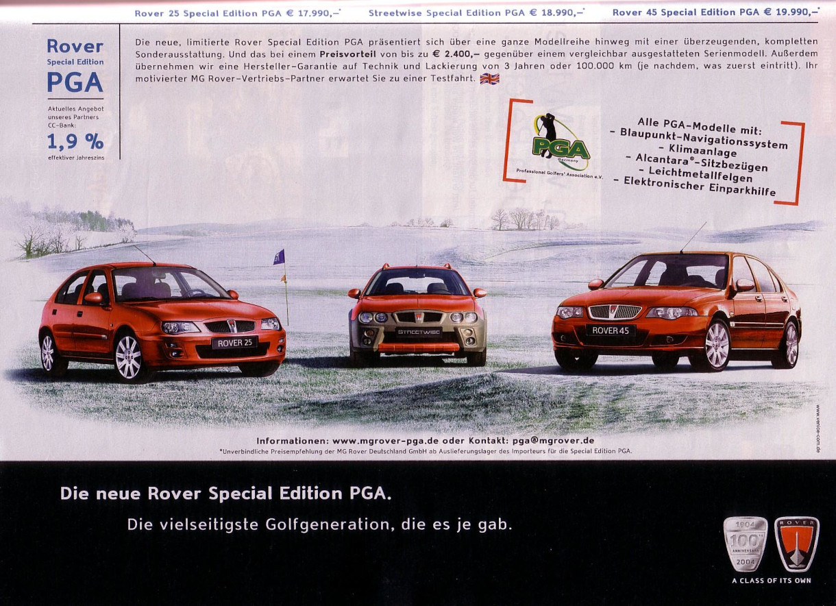 Werbung PGA Dezember 2004
