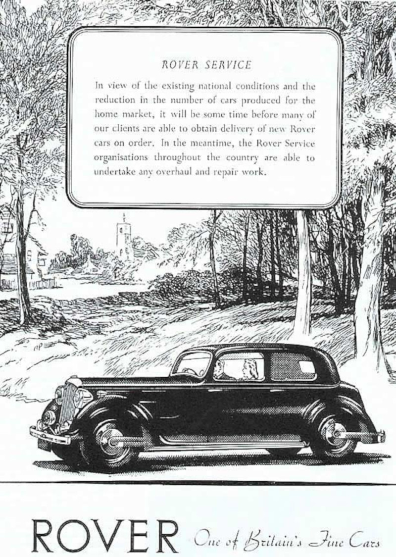 Werbung Rover P2 ca. Anfang  1945