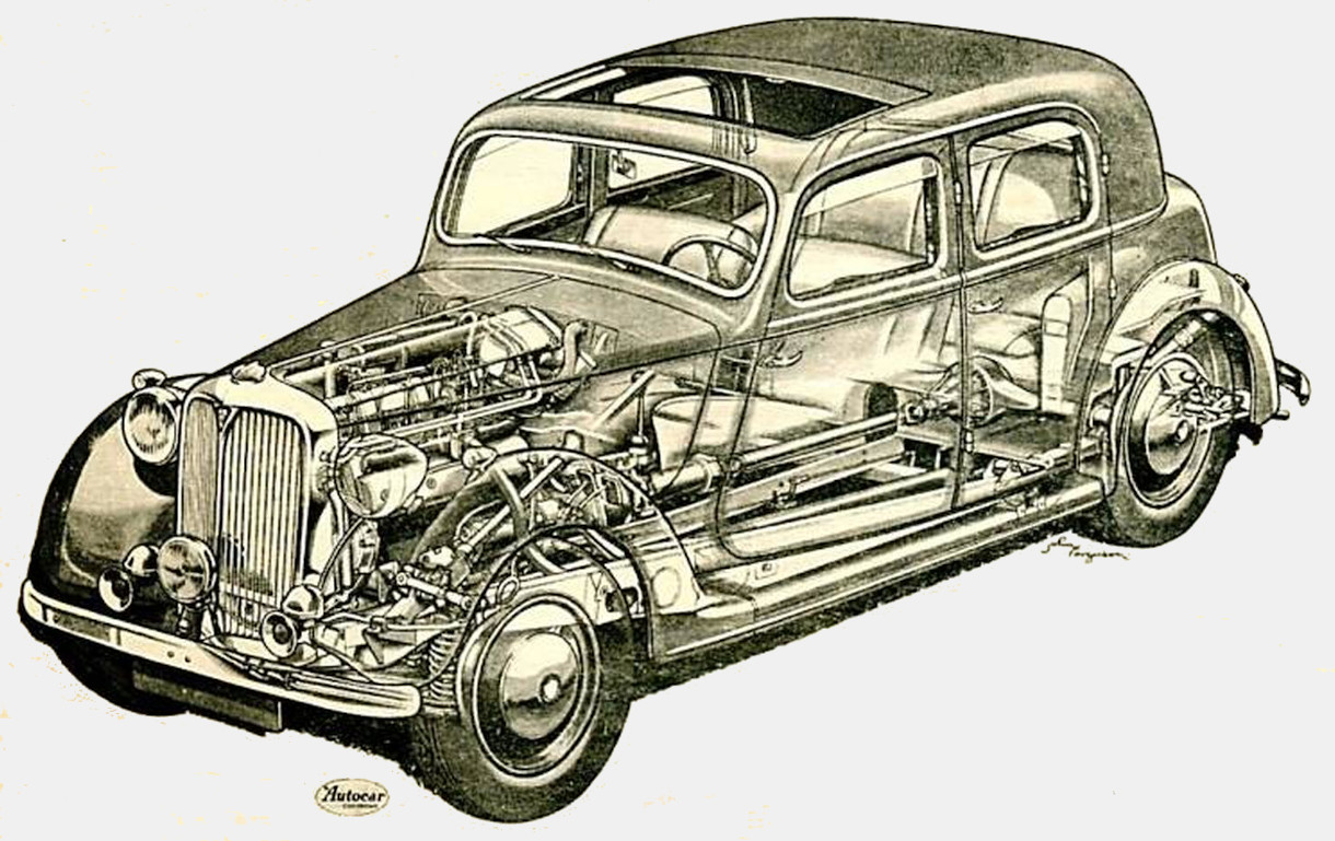 Schnittzeichnung P3, Ansicht von vorn