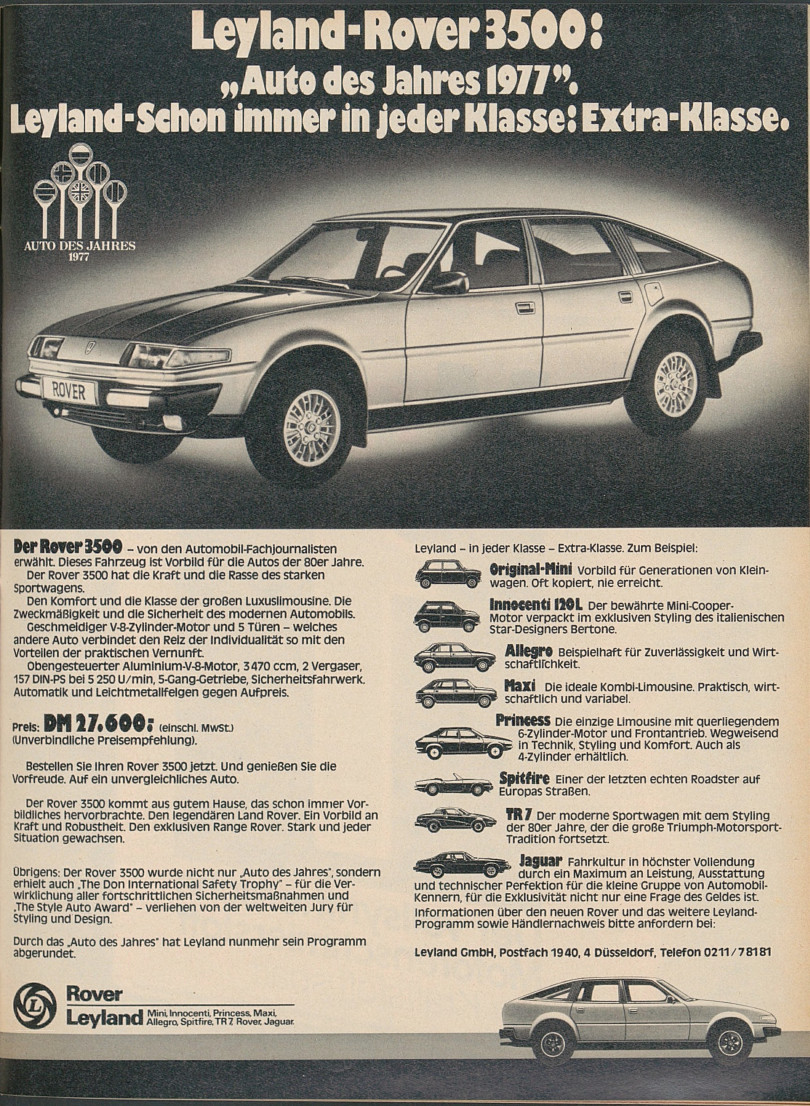 SD1 Werbung in ams 20/1977