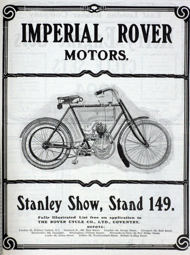 1903 ROVER 3 hp anouncement advert