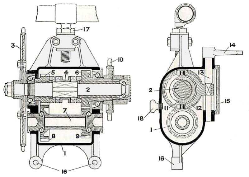 Two-Speed Gear of the 3hp-Motorcycle 1904