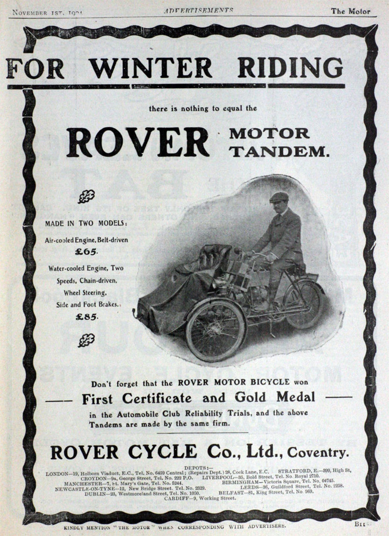 1904 Advert for ROVER Forecar