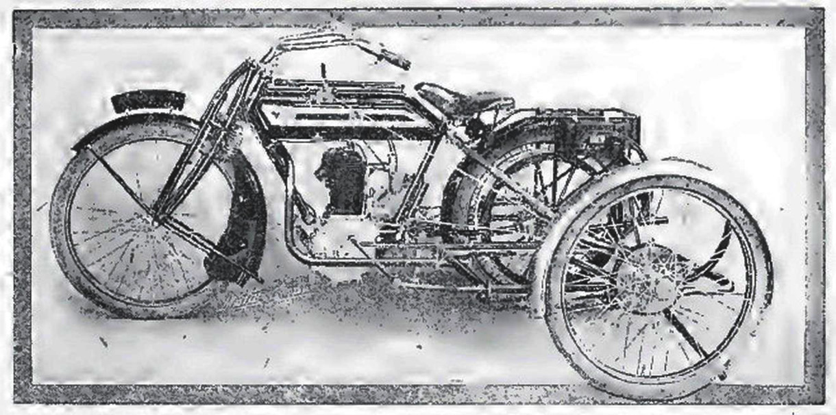 1912 ROVER 3,5 hp Beiwagen-Chassis