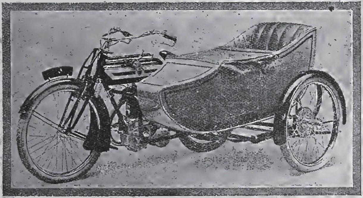 1913 ROVER 3,5 hp Beiwagen