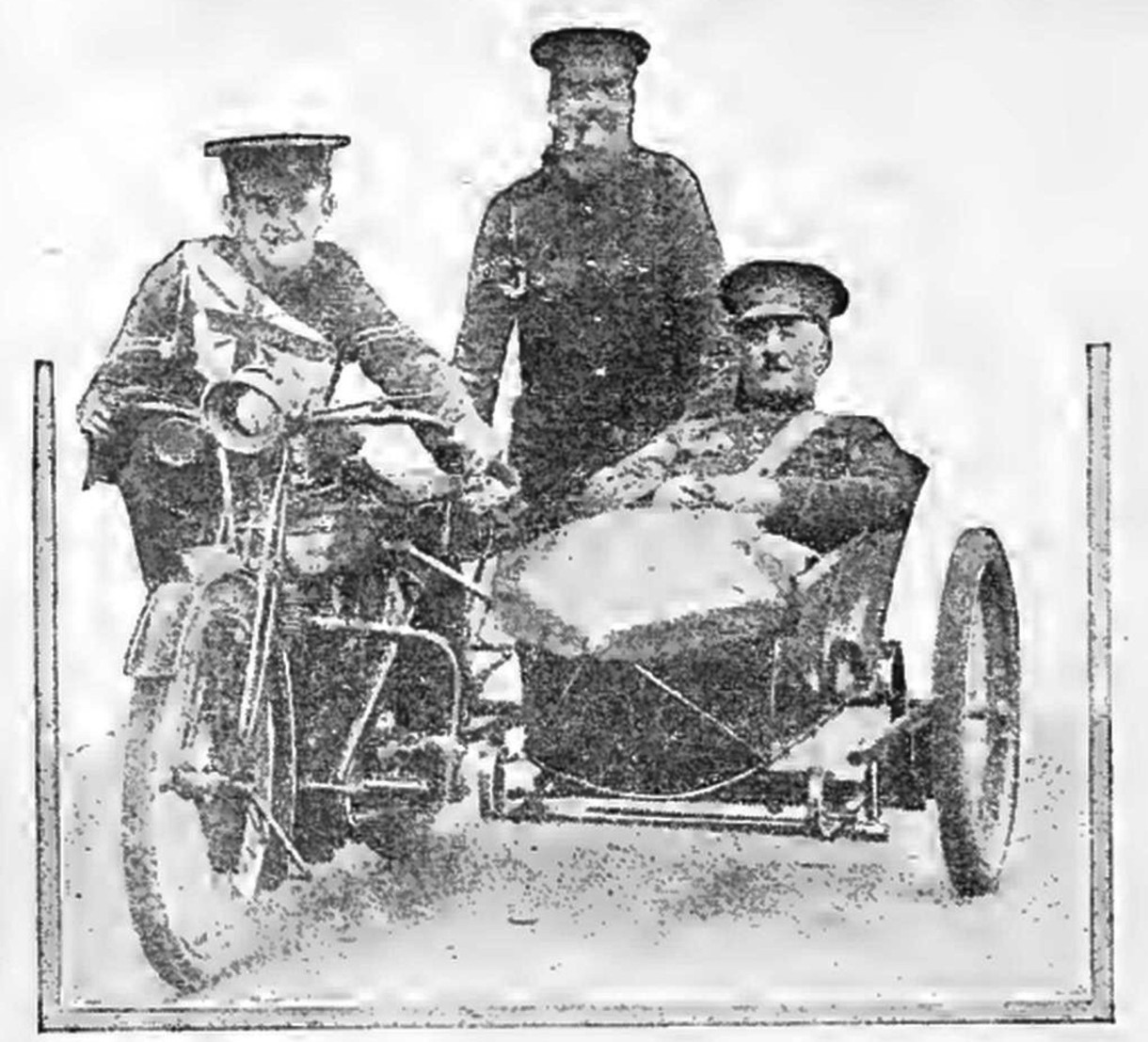 1914 ROVER 3,5 hp Beiwagen im I. Weltkrieg