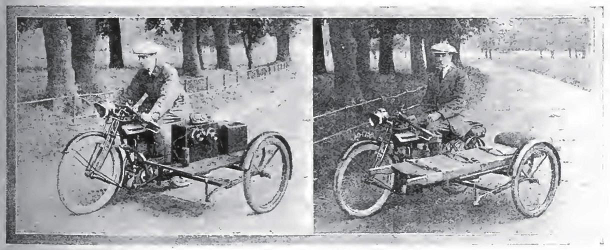 1914 ROVER 3,5 hp Beiwagen im I. Weltkrieg