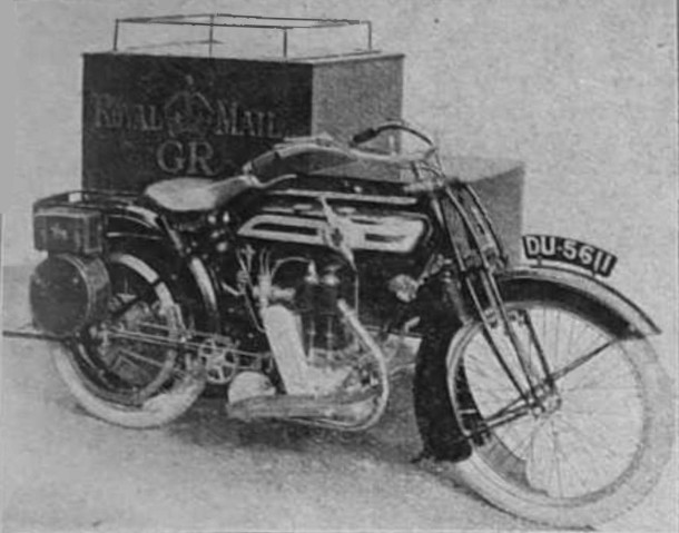 1914 ROVER 3,5 hp Beiwagen Post Office