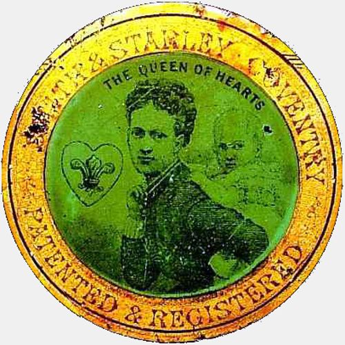ca 1874 Queen of Hearts Nähmaschine Logo