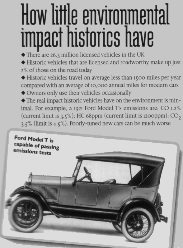 Abb: Artikel über die Umweltverträglichkeit älterer Automobile 1998